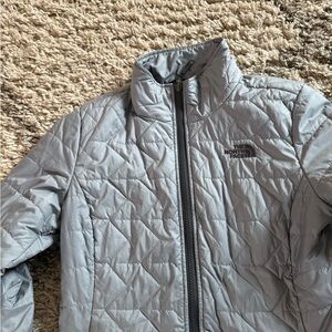 The North Face Light Gray Quilted Jacket